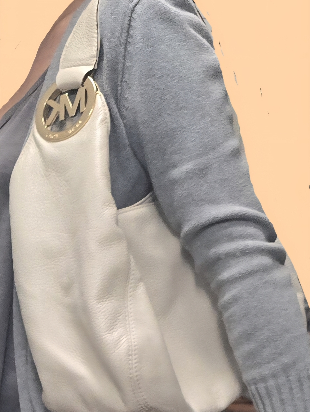 Michael Kors 'Fulton'Cream Leather Hobo Bag - Picture 13 of 13